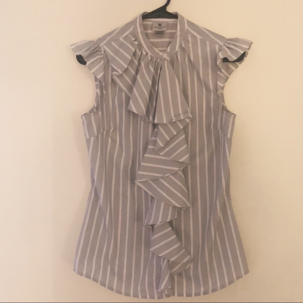 Worthington, size small, ruffled shirt